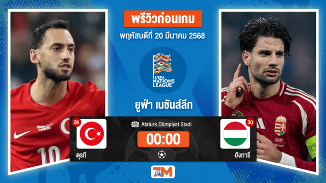 วิเคราะห์ฟุตบอลยูฟ่าเนชันส์ลีก ลีก บี ระหว่าง ตุรกี พบ ฮังการี รอบ 8 ทีมสุดท้าย เกมที่ 1