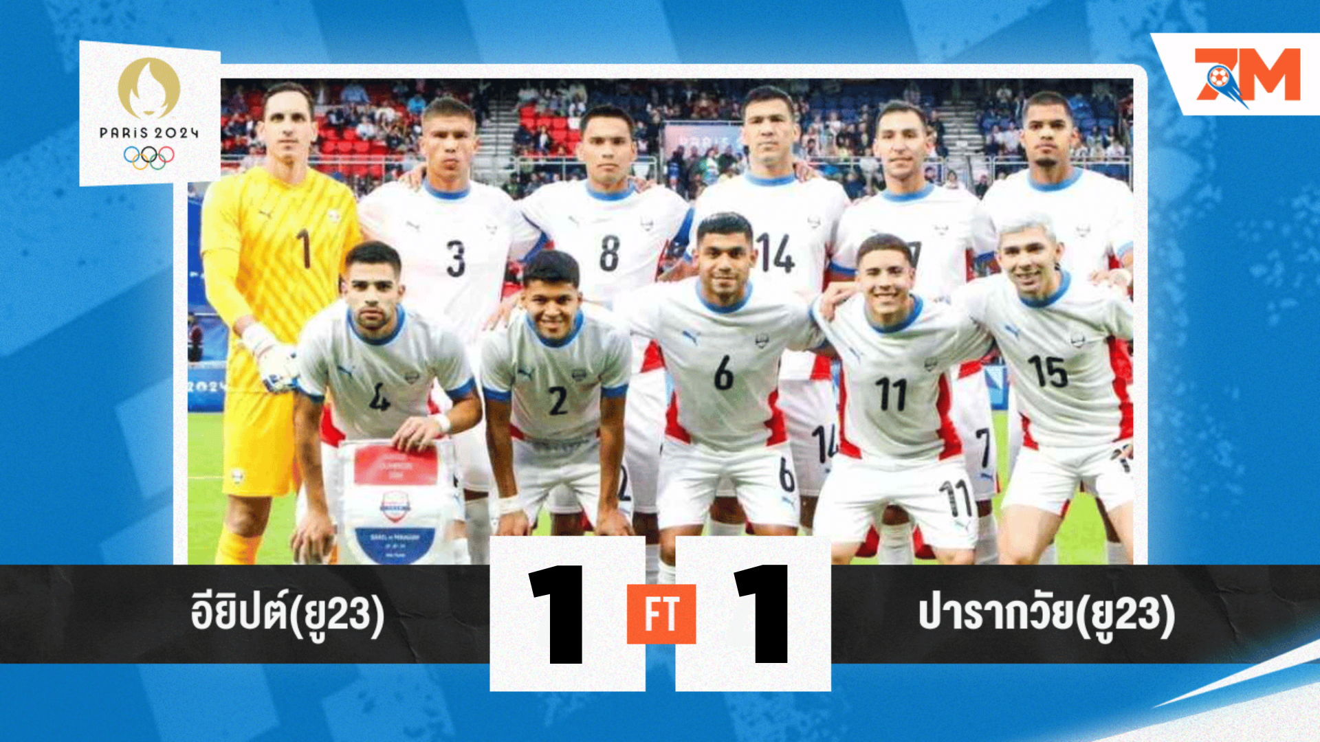 ผลบอล : อียิปต์ ยิงโทษดับฝันปารากวัย ลิ่วตัดเชือกบอลชายโอลิมปิก